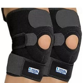 TOTAL ORTHO CARE- Adjustable Knee Support Sleeves Provides Extensive Support For The Injured Knees , Our Best Quality Knee Support Brace Helps In Reducing Pain, Adjustable Knee Support Open Patella Sleeves Are Perfect Choice For Sports